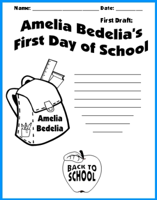 Amelia Bedelia Creative Writing Topic First Draft Worksheet
