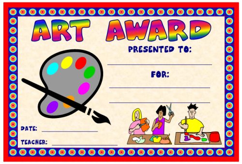 Art and Music Award Certificates