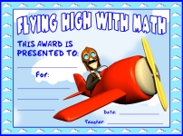 Flying High With Math Awards and Certificates