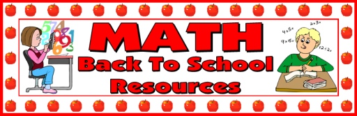 Back to School Math Teaching Resources and Lesson Plans