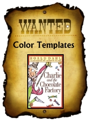 Charlie and the Chocolate Factory Color Project Templates for Wanted Posters
