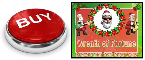 Fun Christmas Past and Present Tense Verbs Powerpoint Presentation and Lesson Plans