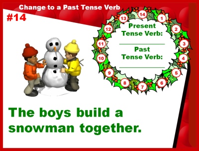 Christmas Verbs Powerpoint Presentation Game Activities