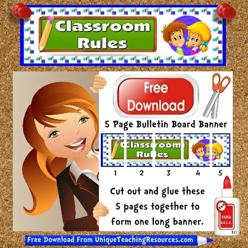 Free Classroom Rules Bulletin Board Display Banner Download This Free 