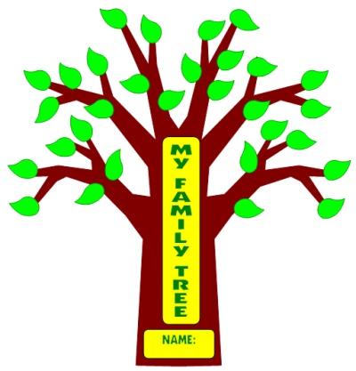 Family Tree Lesson Plans: Large tree templates for designing a family tree.