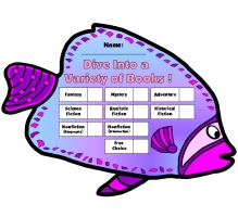 Fish Dive Into Reading Sticker Charts and Templates