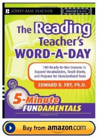 Dr. Edward Fry The Reading Teacher's Word a Day Resource Book
