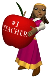 Back To School Teacher With Apple