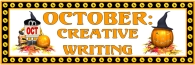 Halloween October Creative Writing Bulletin Board Display Banner