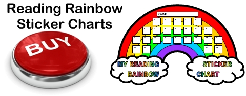 Reading Rainbow Sticker Charts For Elementary School Students