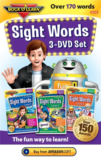 Sight Words Rock and Learn 3 DVD Set