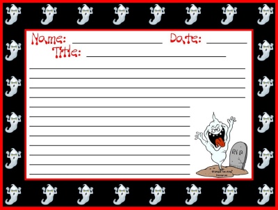 Halloween Ghost Stationery