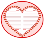 Valentine's Day Heart Templates and Worksheets