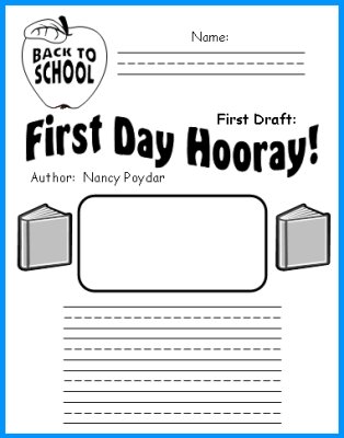 First Day Hooray Printable Worksheets for Elementary School Students