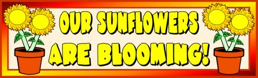 Sun Flower Bulletin Board Display Banner Spring Printable Worksheets