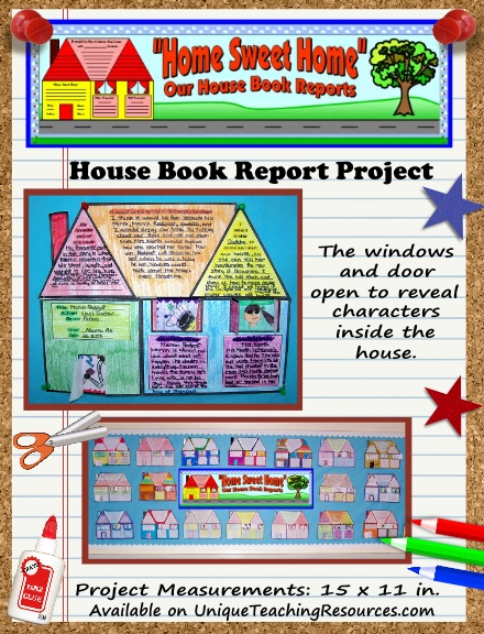 House Book Report Project Templates Worksheets Grading Rubric And More 