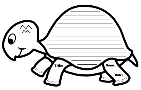 Unique Turtle Writing Templates: Turtle Shaped Creative Writing Project