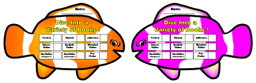 Dive Into Reading Sticker Charts Clown Fish