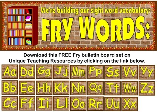 Fry 1000 Instant Words For Teaching Reading Free Flash Cards And Word 