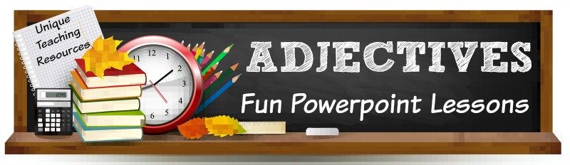 Fun powerpoint presentations for teachers to use to review adjectives with their students.