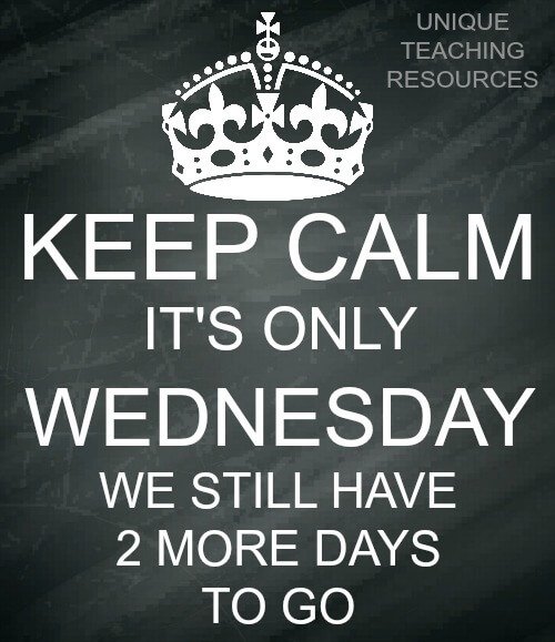 Quote:  Keep Calm.  It's only Wednesday.
