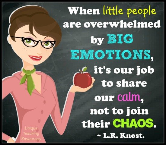 When little people are overwhelmed by big emotions, it's our job to share our calm, not to join their chaos.